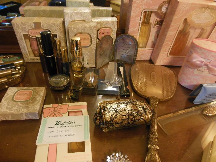 Vanity Items.Chantilly Perfume/Boxes