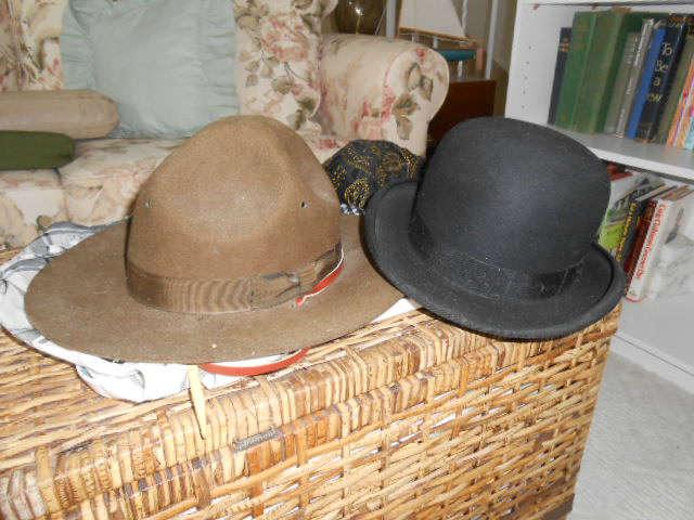 Boler hat and campaign hat vintage