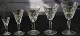 Waterford Crystal "Glenmore" : Water Goblet (1 of 8), Claret Wine (1 of 7), White Wine (1 of 7), Sherry (1 of 3), Cordial (1 of 12)