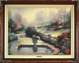 Thomas Kinkade "Gardens Beyond Autumn Gate" 1994 (25.5" x 34") Signed & Numbered Canvas #1234