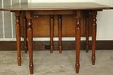 Antique Gate Leg Table with open drop leaf. Table with Dropped leaves measures 42" W x 30" D x 29"H. Each drop leaf is 19" Deep. Fully open table would Measure 68" x42"