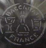 Baccarat France Etched Makers Mark on Wine Coaster