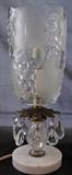 Crystal Marble Base Boudoir Lamp