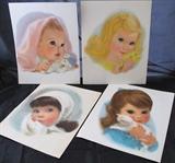 Northern Tissue, Set of 4 Vintage "American Beauty Portraits" Prints with Original Envelope