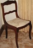 Vintage Rose Back Mahogany Side Chair