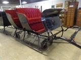 Fiberglass sleigh can be used on snow or on the street.