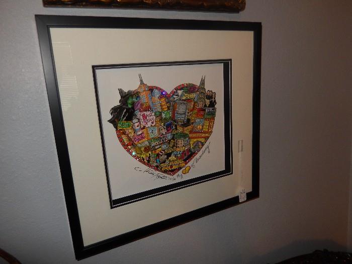 Charles Fazzino 3-D Art Signed and Numbered.