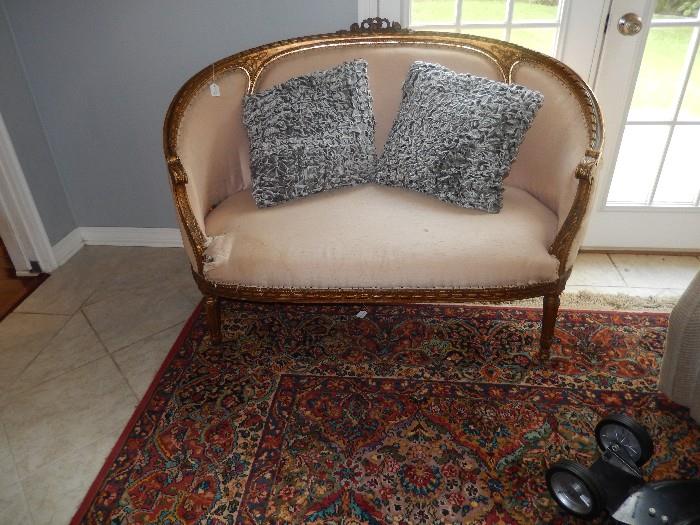 French Gilded Settee