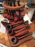 Collection of smoking pipes from a long military career briars meerschaum's etc.