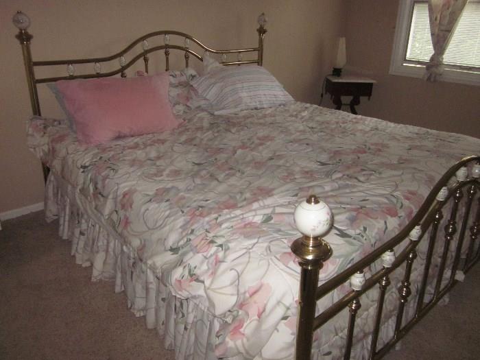 King bed frame with mattresses