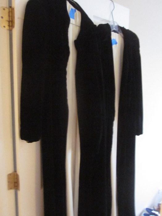 Velveteen dress coats