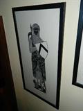 Framed Large (Print) Tombstone Charcoal Rubbing