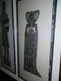 Framed Ex-Large Original Tombstone Charcoal Rubbing England