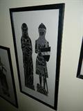 Framed Large (Print) Tombstone Charcoal Rubbing