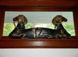 Hand Carved Wood Rams