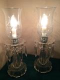 Antique crystal lamps