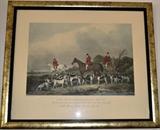 Framed hunt print