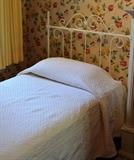 Twin bed painted iron