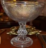 Large Flint glass compote