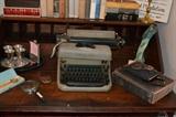 Typewriter used by Clifford Dowdey and other personal items of interest