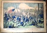 Army of the Potomac Civil War colored print