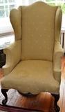 Victorian wing chair with trifid type feet
