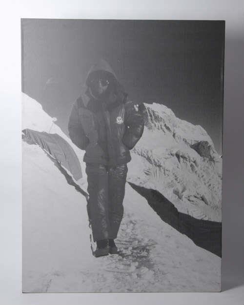 Huge Photo of Everest Climber, 76"H x 56"W