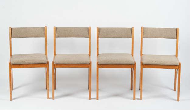 Four Teak Danish Modern Dining Chairs