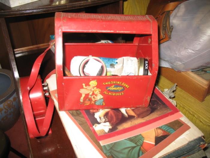 vintage toy shoe shine kit