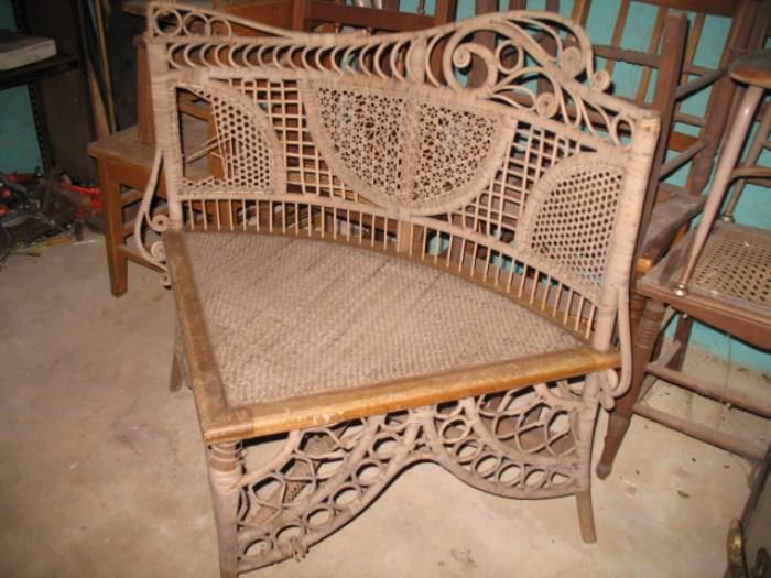 Victorian wedge chair