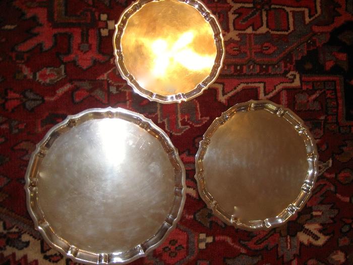 Sterling Chippendale trays