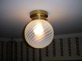 Old opalescent swirl shade on newer fixture....all for sale
