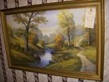 Pastel painting, signed Gunderson