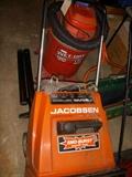 Jacobsen snow blower, Wet-dry vac in background