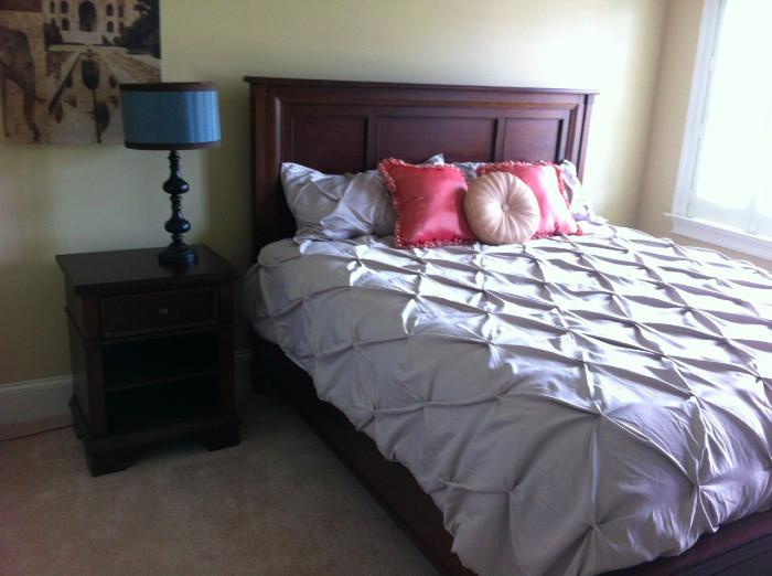 King size bed (comforter not for sale)