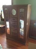 Antique Armoire - Mirrors and Drawers $ 280.00