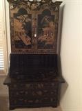 chinoiserie secretary, gorgeous inside and out