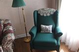 Green Queen Ann arm chair