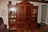 mahogany breakfront cabinet