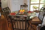 kitchen table with glass top and chairs