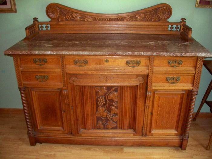 Buffet given as a wedding present in 1886