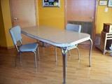 Chrome table and chairs