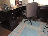 Desk and Credenza Less than a year old. Rug 6' X 4'