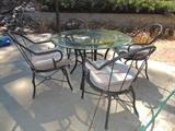 Patio Table w/ 4 Chairs and chair Pads