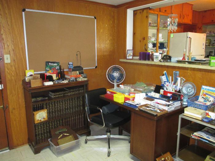 The Office.  Nice Solid Wood Bookshelves, 48x36 Bulletin Board and Other Nice Items For The Office