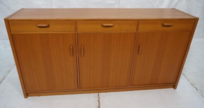Lot 65  -  Danish Modern Teak Sideboard Credenza.  3 doors and 3 drawers.-- Dimensions:  H: 35.5 inches: W: 71 inches: D: 19 inches --- 