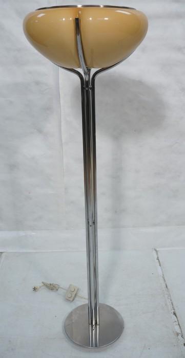 Lot 77  -  Gae Aulenti for Harvey Guzzini  Floor Lamp.  Chrome and acrylic.-- Dimensions:  H: 64.5 inches: W: 21 inches --- 