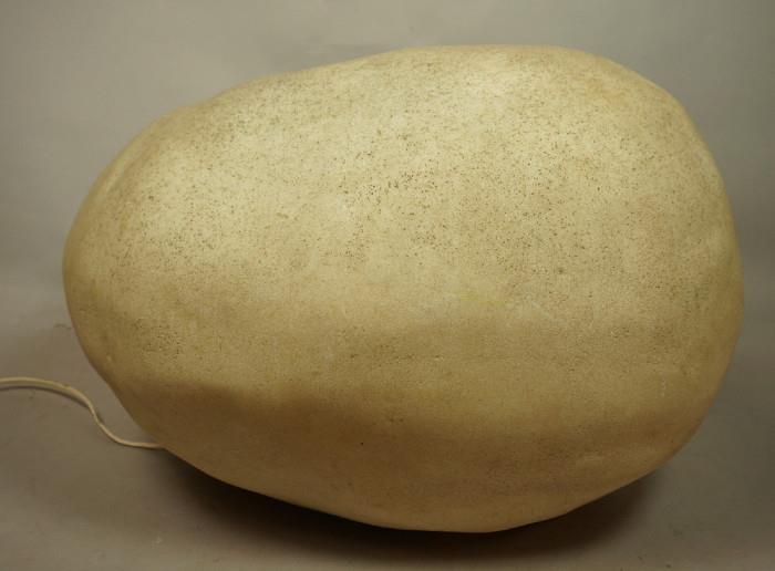 Lot 92  -  André Cazenave Luminous Stone Ambient Rock Lamp.  Paris France.-- Dimensions:  H: 14 inches: W: 22 inches: D: 18 inches --- 