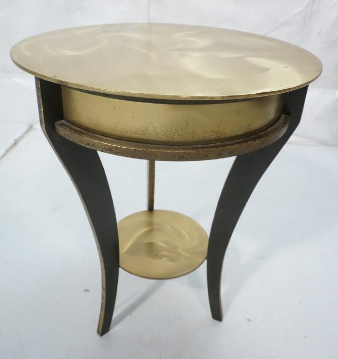 Lot 156  -  Bronze & Steel Small Tabouret Table. -- Dimensions:  H: 20 inches: W: 17 inches --- 