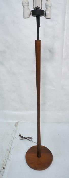 Lot 163  -  PHILLIP POWELL style Floor Lamp. Swollen column on round base. Three lights.-- Dimensions:  H: 64 inches --- 